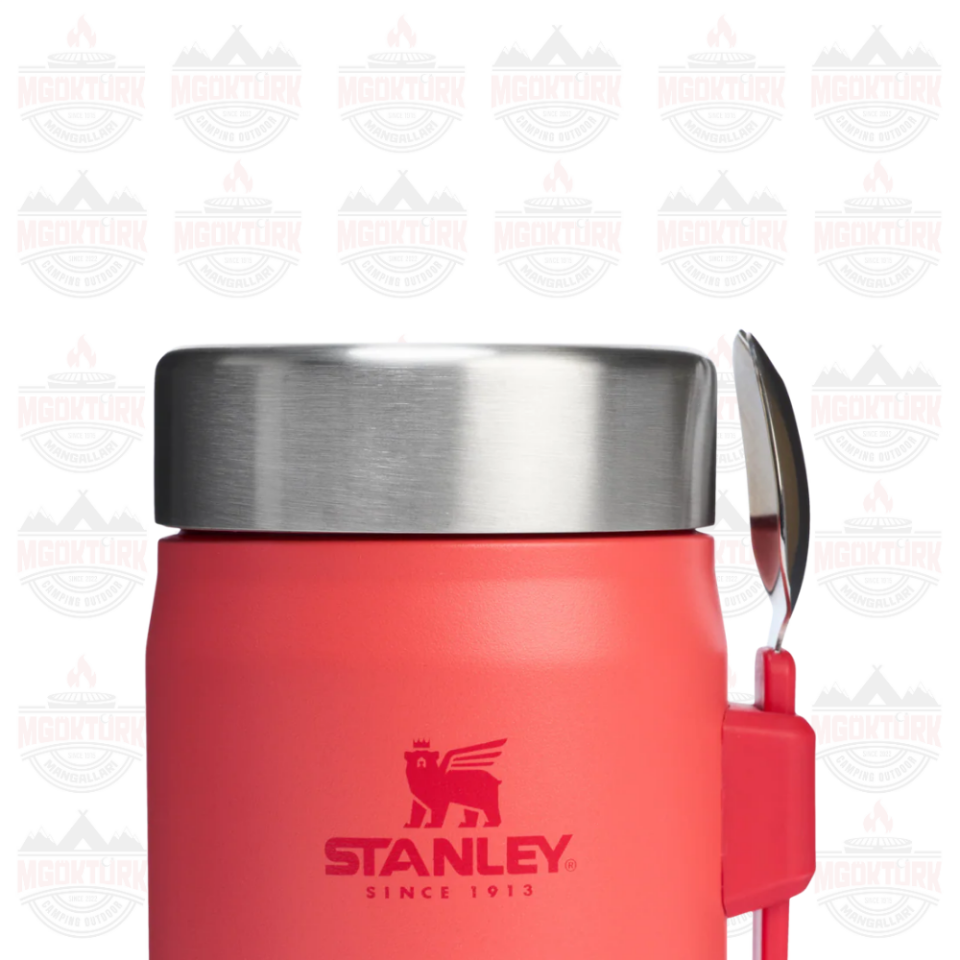 The Legendary Food Jar + Spork .4L / 14oz Hot Coral