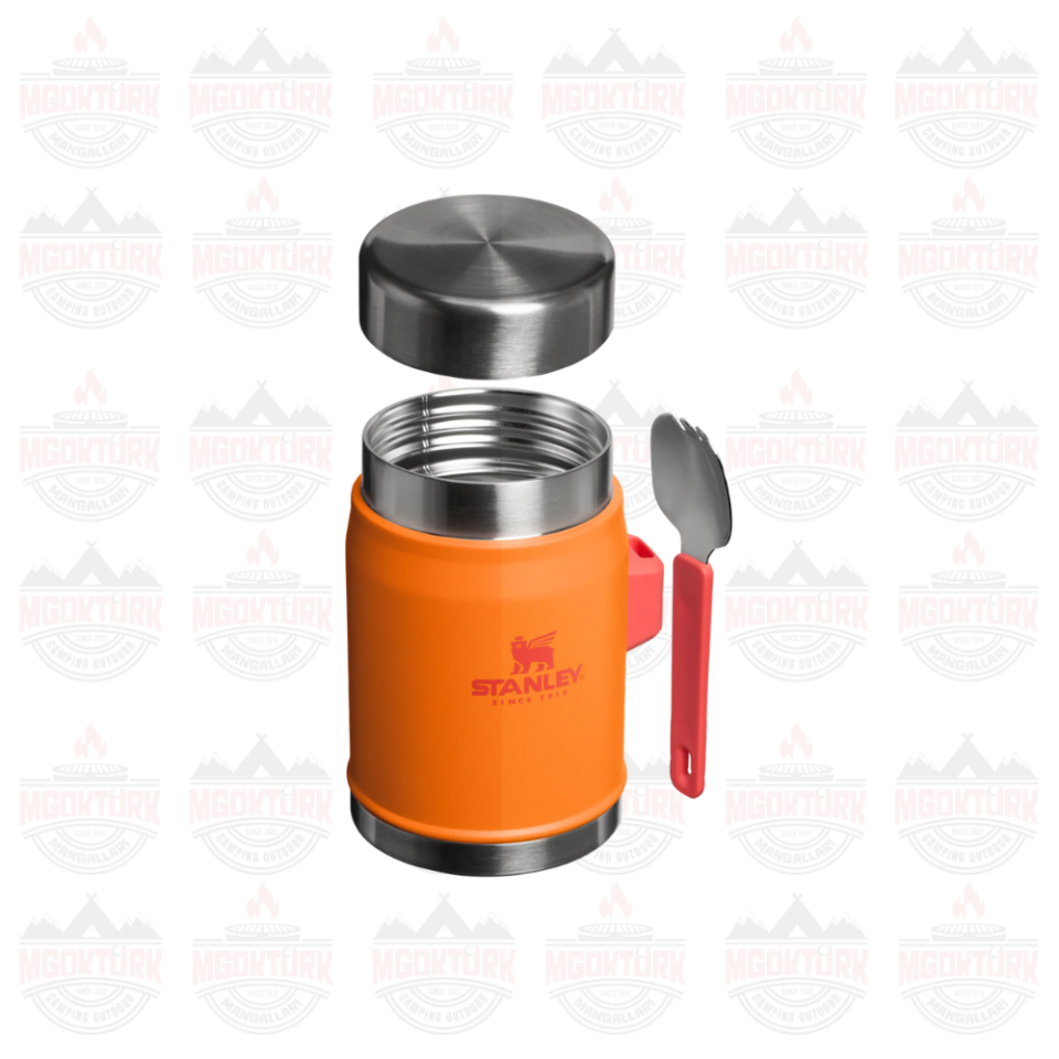 The Legendary Food Jar + Spork .4L / 14oz Goldenrod Coral
