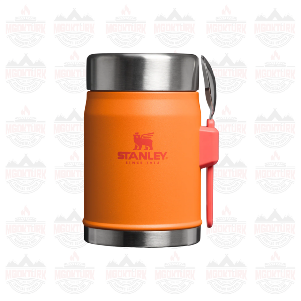 The Legendary Food Jar + Spork .4L / 14oz Goldenrod Coral