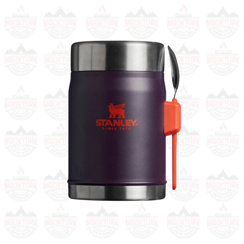 The Legendary Food Jar + Spork 0.4L / 14oz Plum