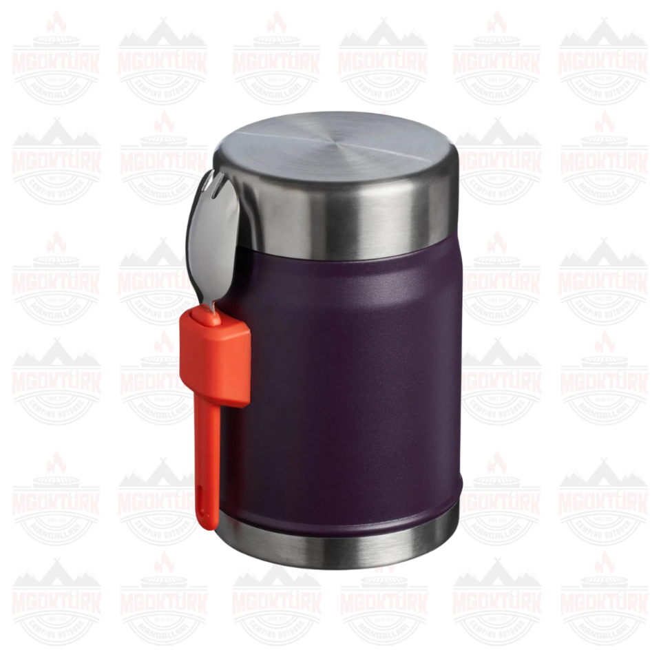 The Legendary Food Jar + Spork 0.4L / 14oz Plum