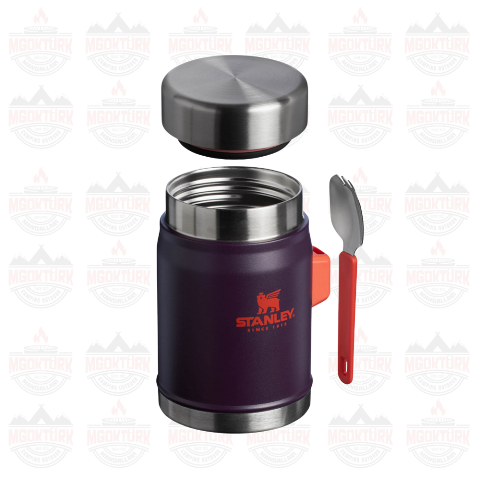 The Legendary Food Jar + Spork 0.4L / 14oz Plum