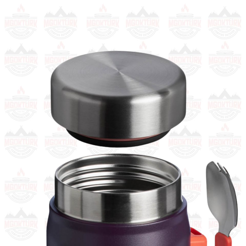 The Legendary Food Jar + Spork 0.4L / 14oz Plum