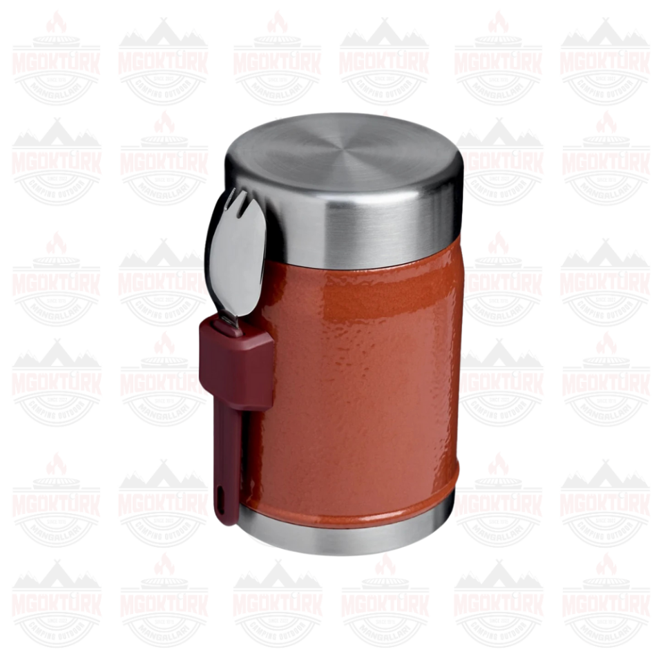 The Legendary Food Jar + Spork 0.4L / 14oz Hammertone Clay