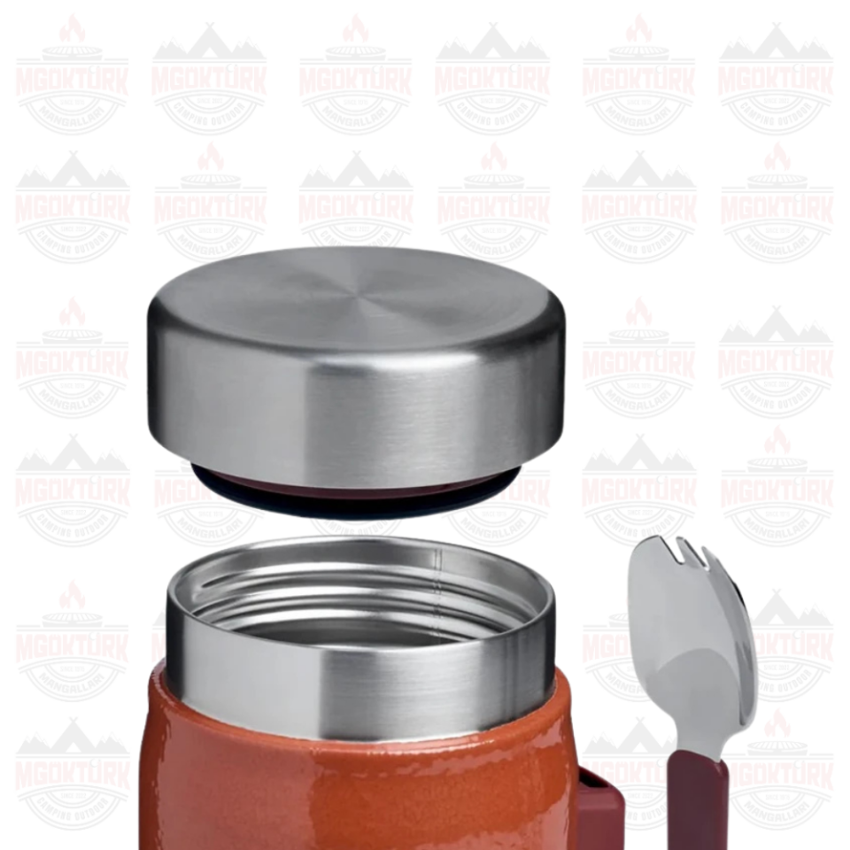 The Legendary Food Jar + Spork 0.4L / 14oz Hammertone Clay