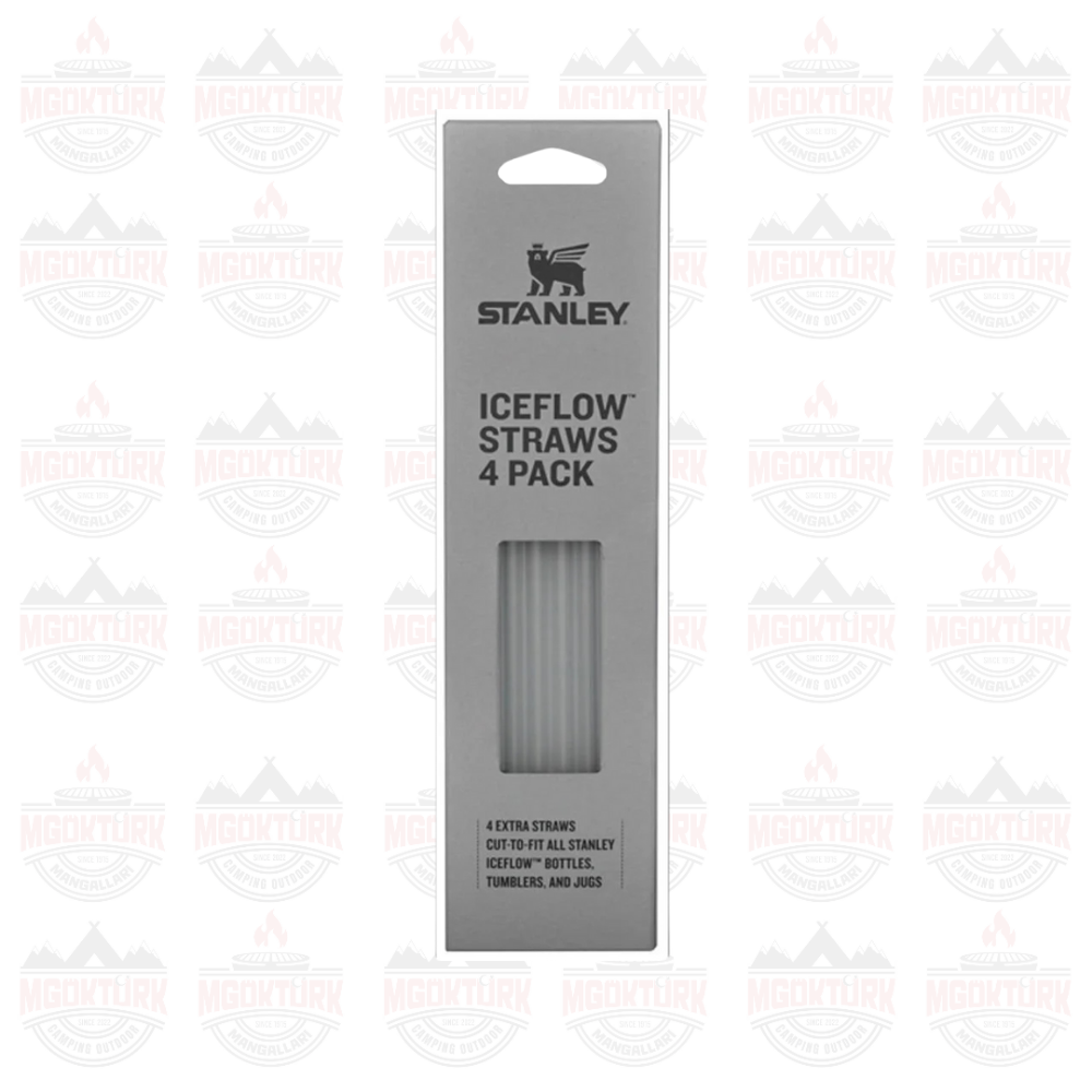 Stanley GO Iceflow 0,65 LT Termos Bardak Pipeti 4 Adet Şeffaf