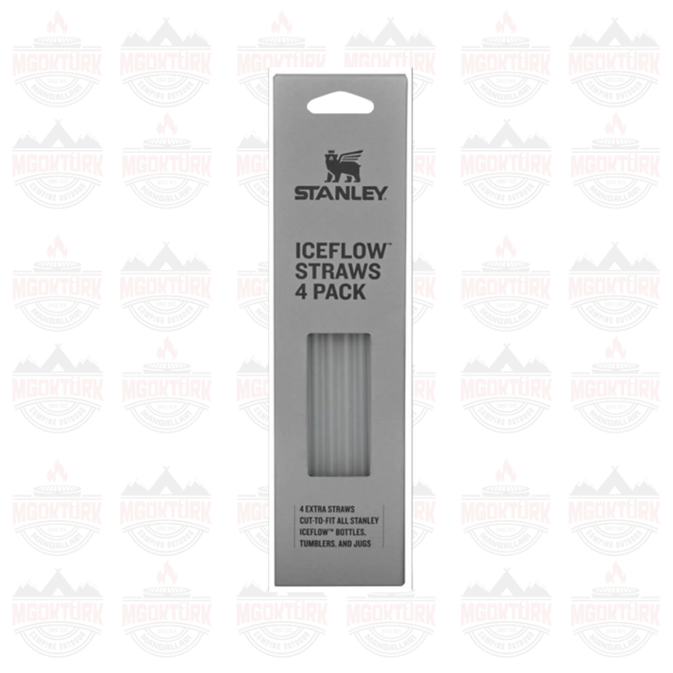 Stanley GO Iceflow 0,65 LT Termos Bardak Pipeti 4 Adet Şeffaf