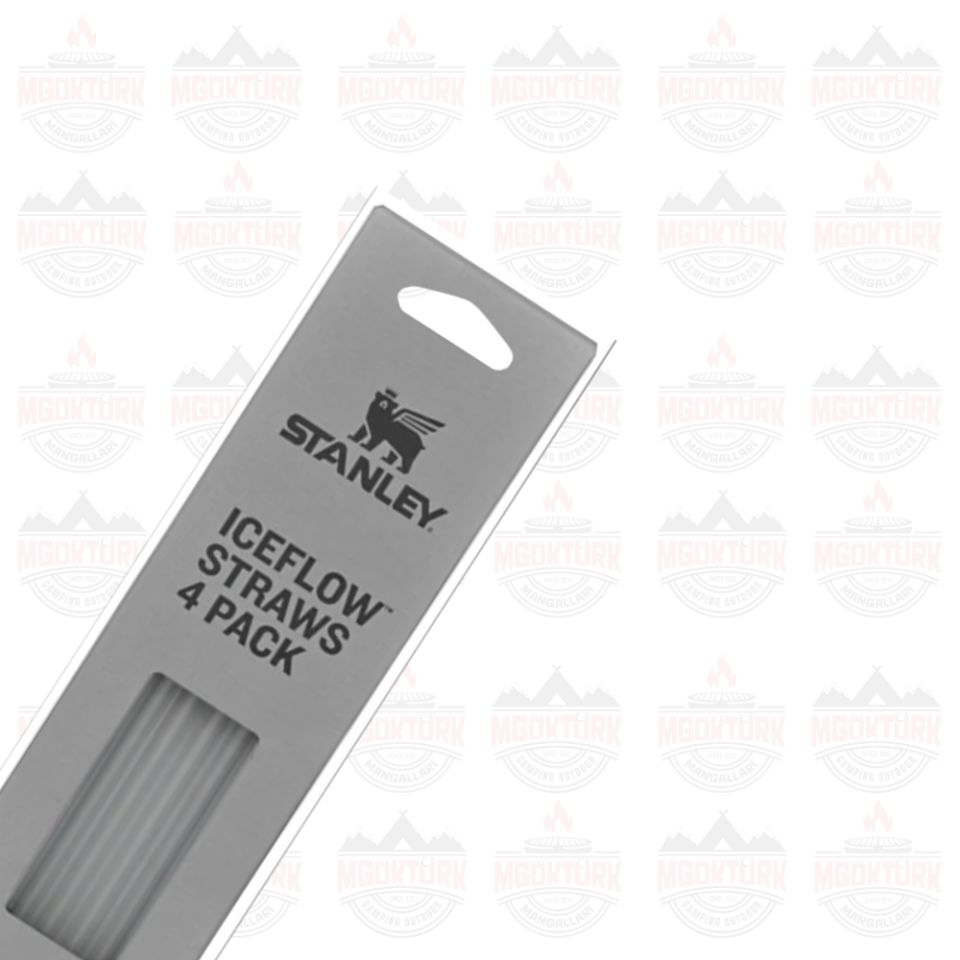 Stanley GO Iceflow 0,65 LT Termos Bardak Pipeti 4 Adet Şeffaf