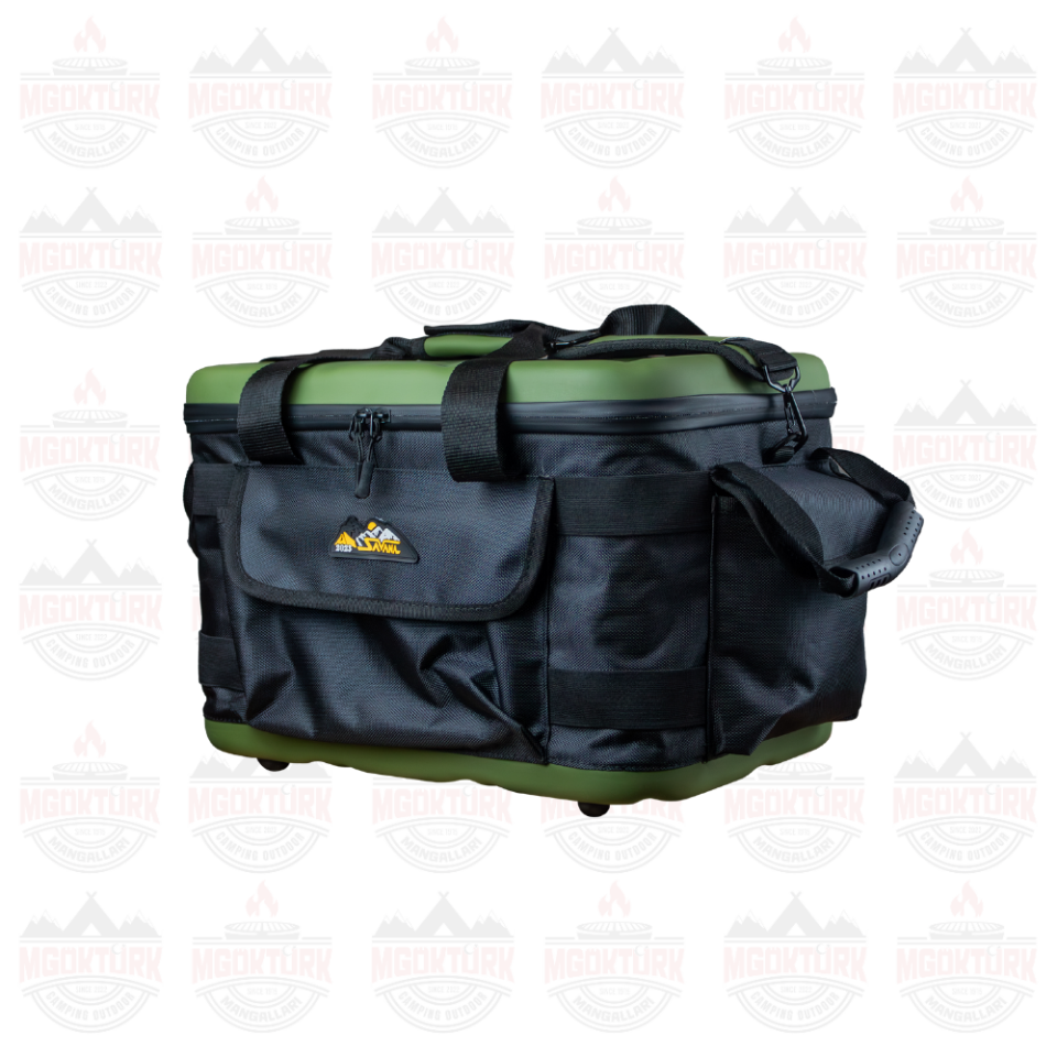 Dereceli Deri Termal Piknik Çantası Haki