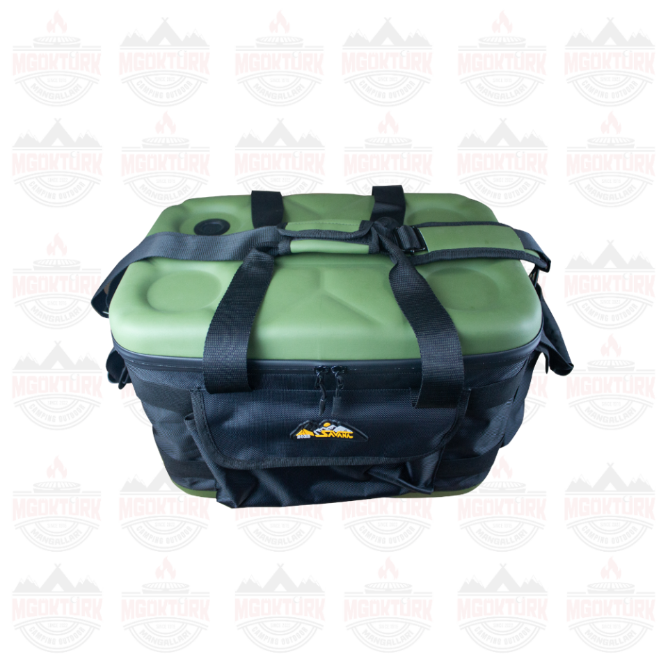 Dereceli Deri Termal Piknik Çantası Haki