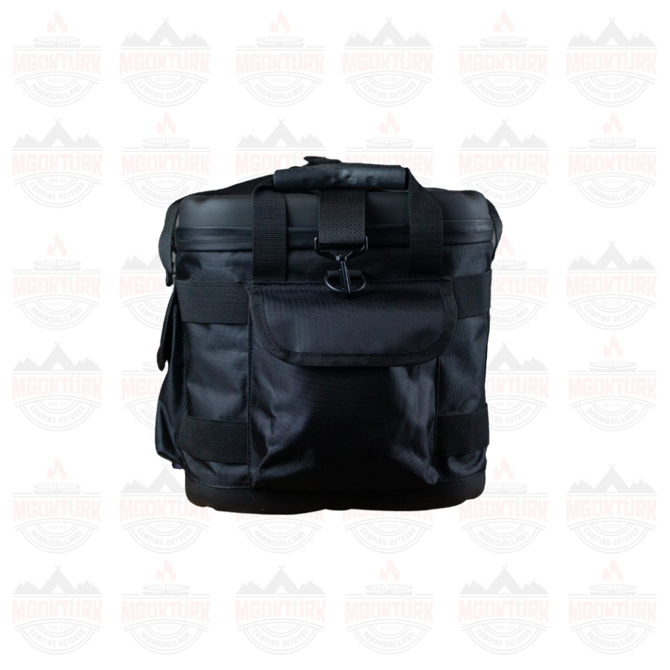 Dereceli Deri Termal Piknik Çantası Siyah