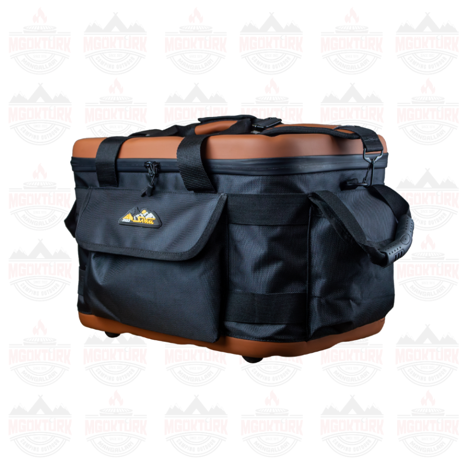 Dereceli Deri Termal Piknik Çantası Kahverengi