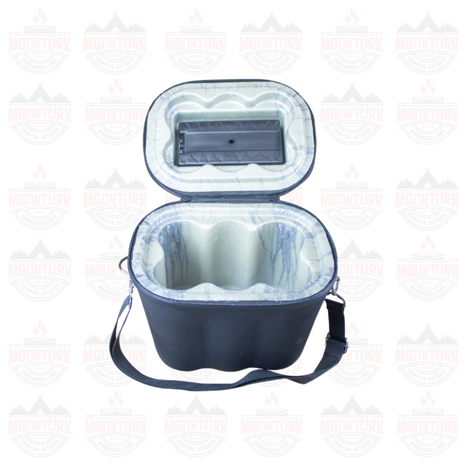 Altılı Kutu İçecek Çantası Siyah