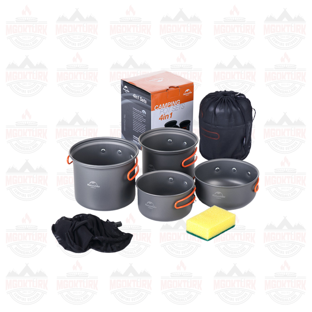 Naturehike 4IN1 Kamp Yemek Pişirme Seti