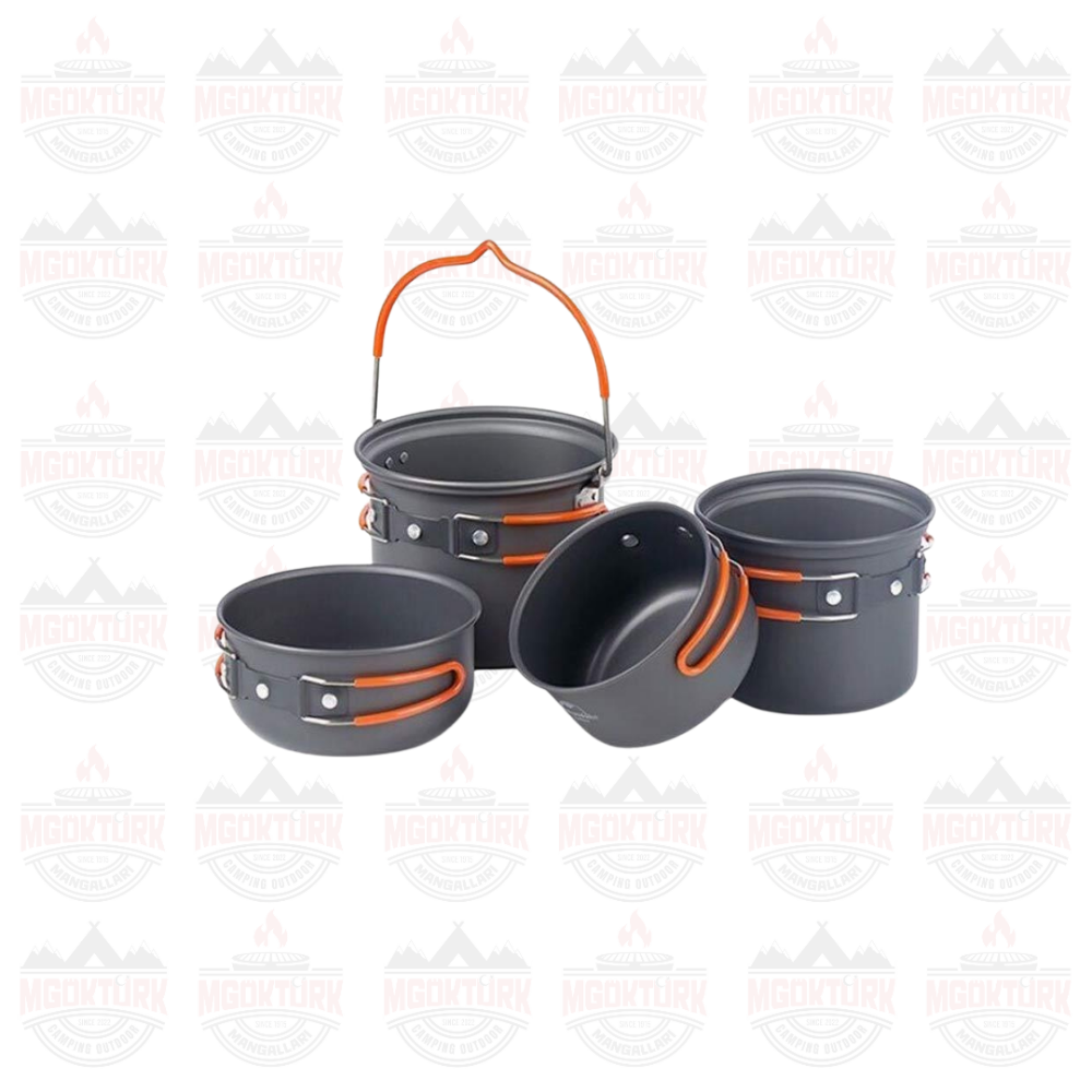 Naturehike 4IN1 Ultralight 2-3 Kişilik Kamp Yemek Pişirme Seti