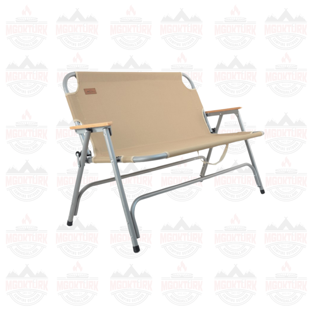 ÇİFT KİŞİLİK KAMP SANDALYESİ KREM