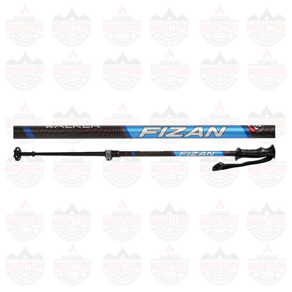 Fizan Walker 2 Section Çiftli Pole Baton Mavi