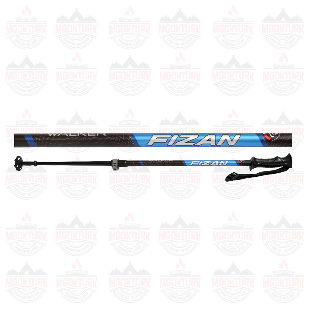 Fizan Walker 2 Section Çiftli Pole Baton Mavi