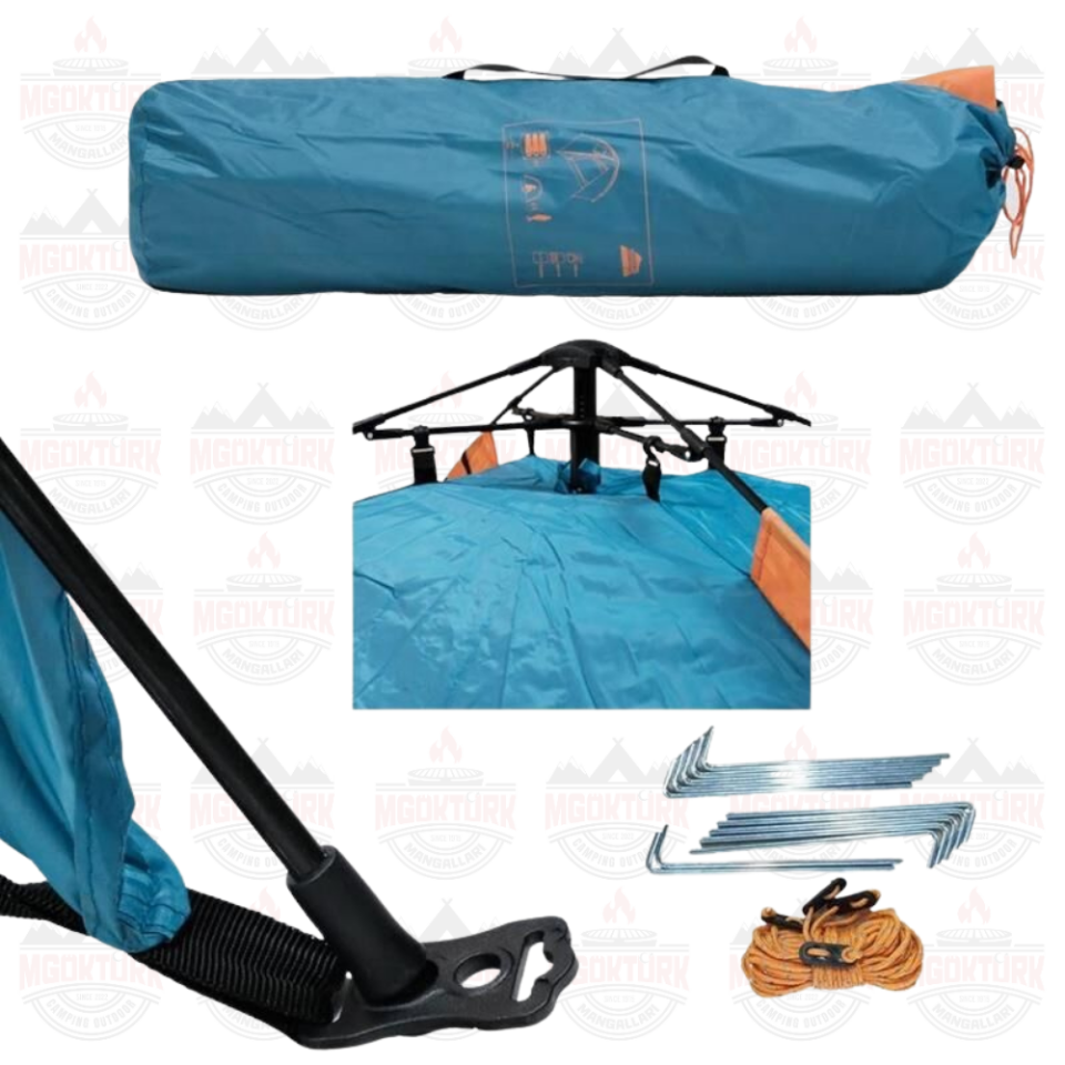 2 Kişilik Otomatik Çadır [50+145]*240*105 cm