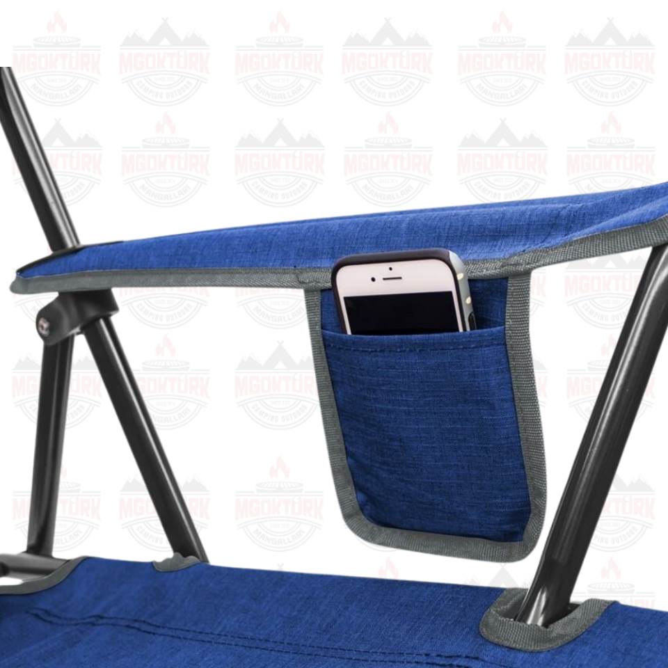 Comfort Pro Chair™ Katlanır Kamp Sandalyesi Mavi Melanj