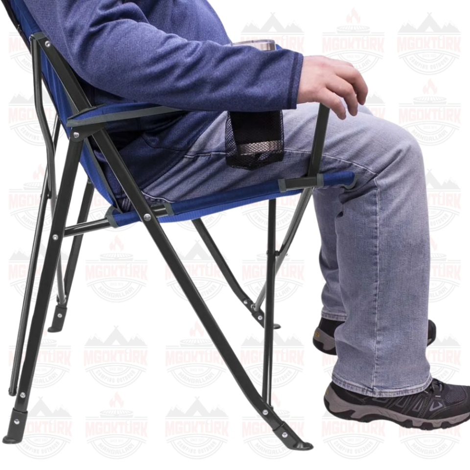 Comfort Pro Chair™ Katlanır Kamp Sandalyesi Mavi Melanj