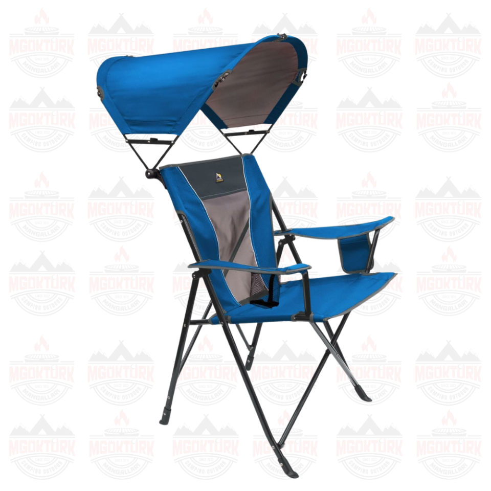 SunShade Comfort Pro Chair™ Güneşlikli Katlanır Plaj Sandalyesi MAVİ