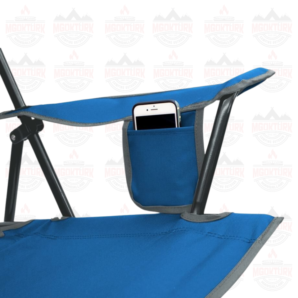 SunShade Comfort Pro Chair™ Güneşlikli Katlanır Plaj Sandalyesi MAVİ