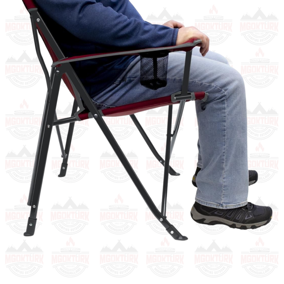 SunShade Comfort Pro Chair™ Güneşlikli Katlanır Plaj Sandalyesi KIRMIZI