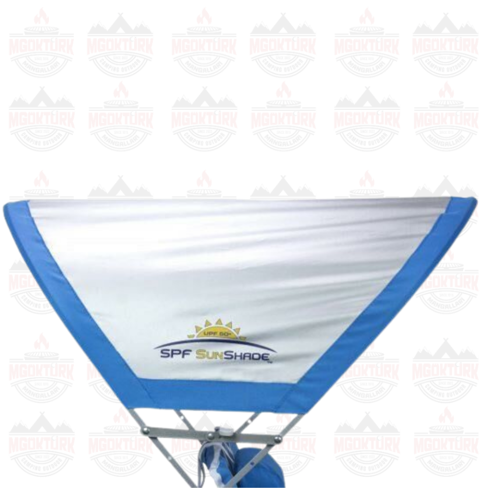 SunShade Big Surf 4 Kademeli Güneşlikli Katlanır Plaj Sandalyesi MAVİ