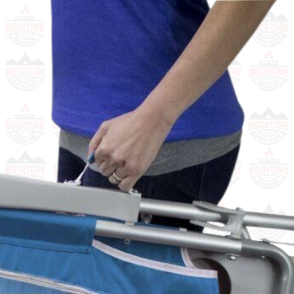 SunShade Big Surf 4 Kademeli Güneşlikli Katlanır Plaj Sandalyesi MAVİ