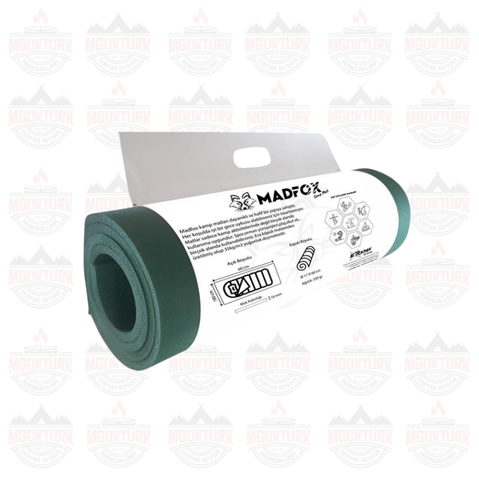 Nomad Foam Süperlight Kamp Matı [ Yeşil | 180*60cm-10mm | XPE-35 ] YEŞİL