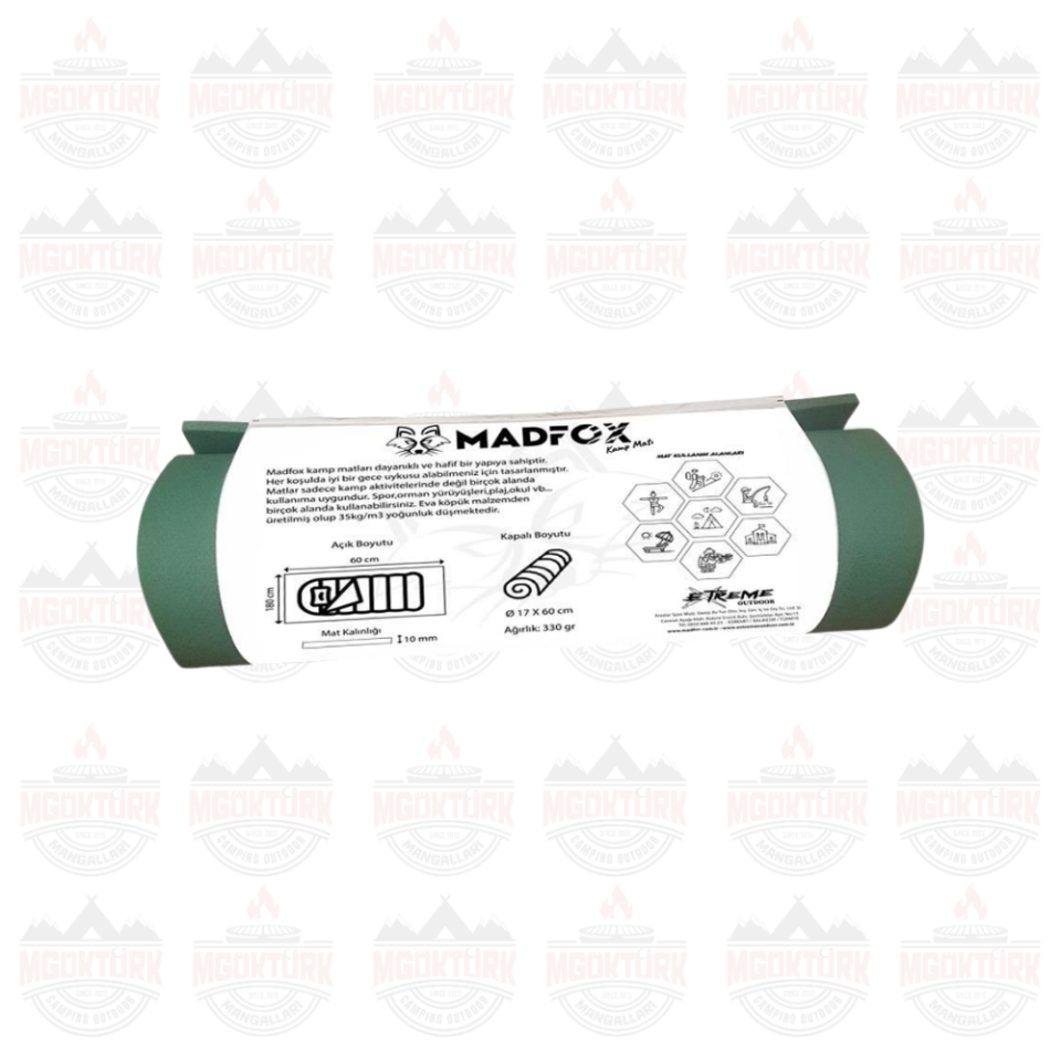 Nomad Foam Süperlight Kamp Matı [ Yeşil | 180*60cm-10mm | XPE-35 ] YEŞİL