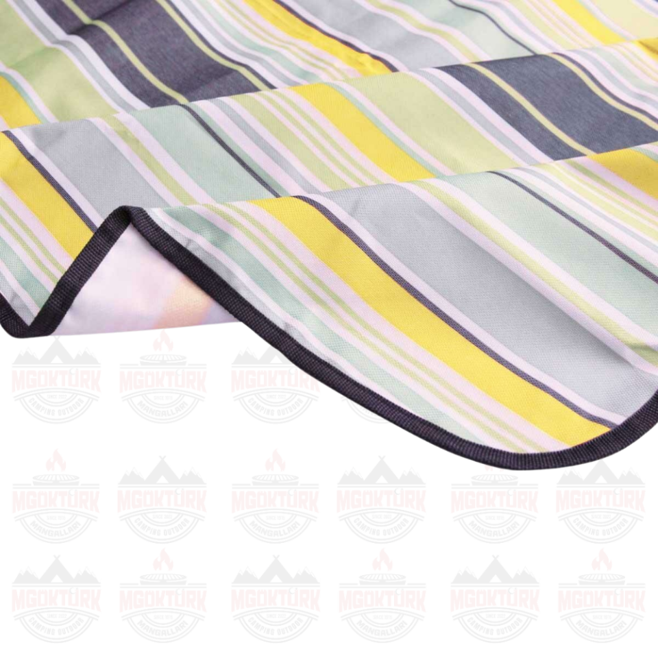 Skyloft Su Gecirmez Piknik Kamp Örtüsü Blue Stripe