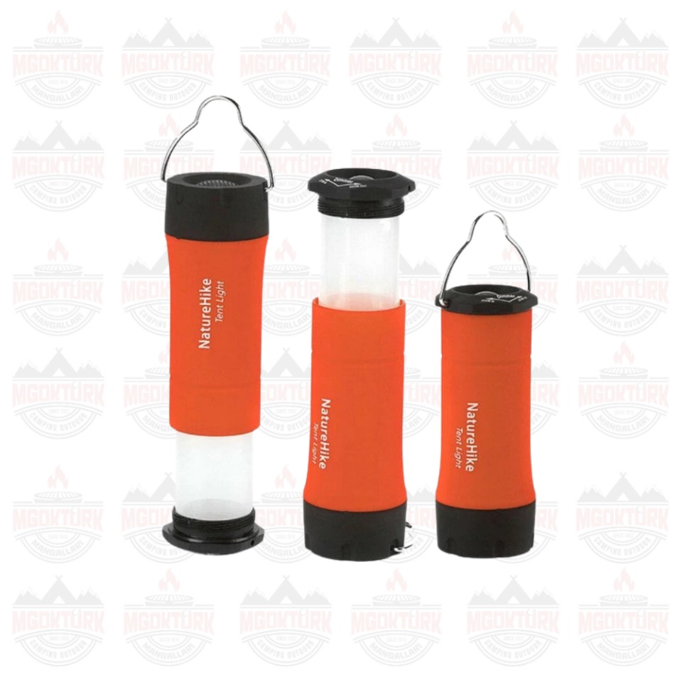 Naturehike 3IN1 MultiFonksiyonel LED Kamp Lambası TURUNCU