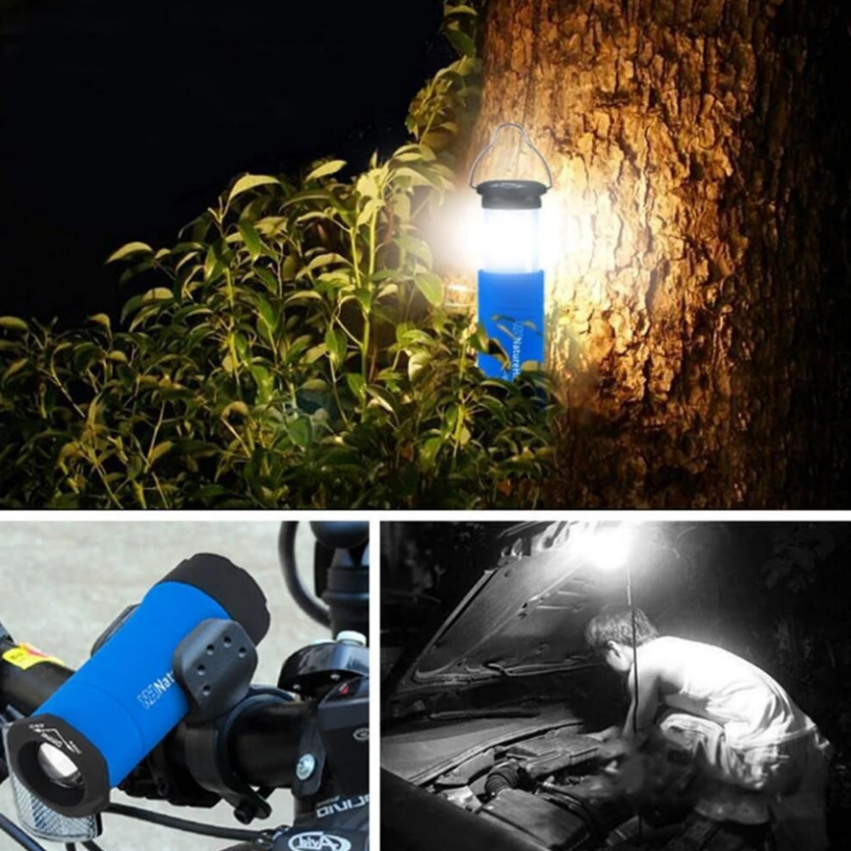 Naturehike 3IN1 MultiFonksiyonel LED Kamp Lambası MAVİ