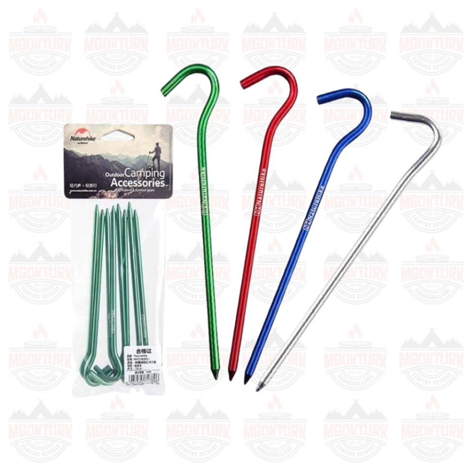 Naturehike C-Kafa 16 cm Çadır Kazığı [8 Pcs] Yeşil