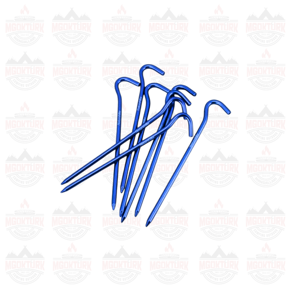 Naturehike C-Kafa 16 cm Çadır Kazığı [8 Pcs] Mavi