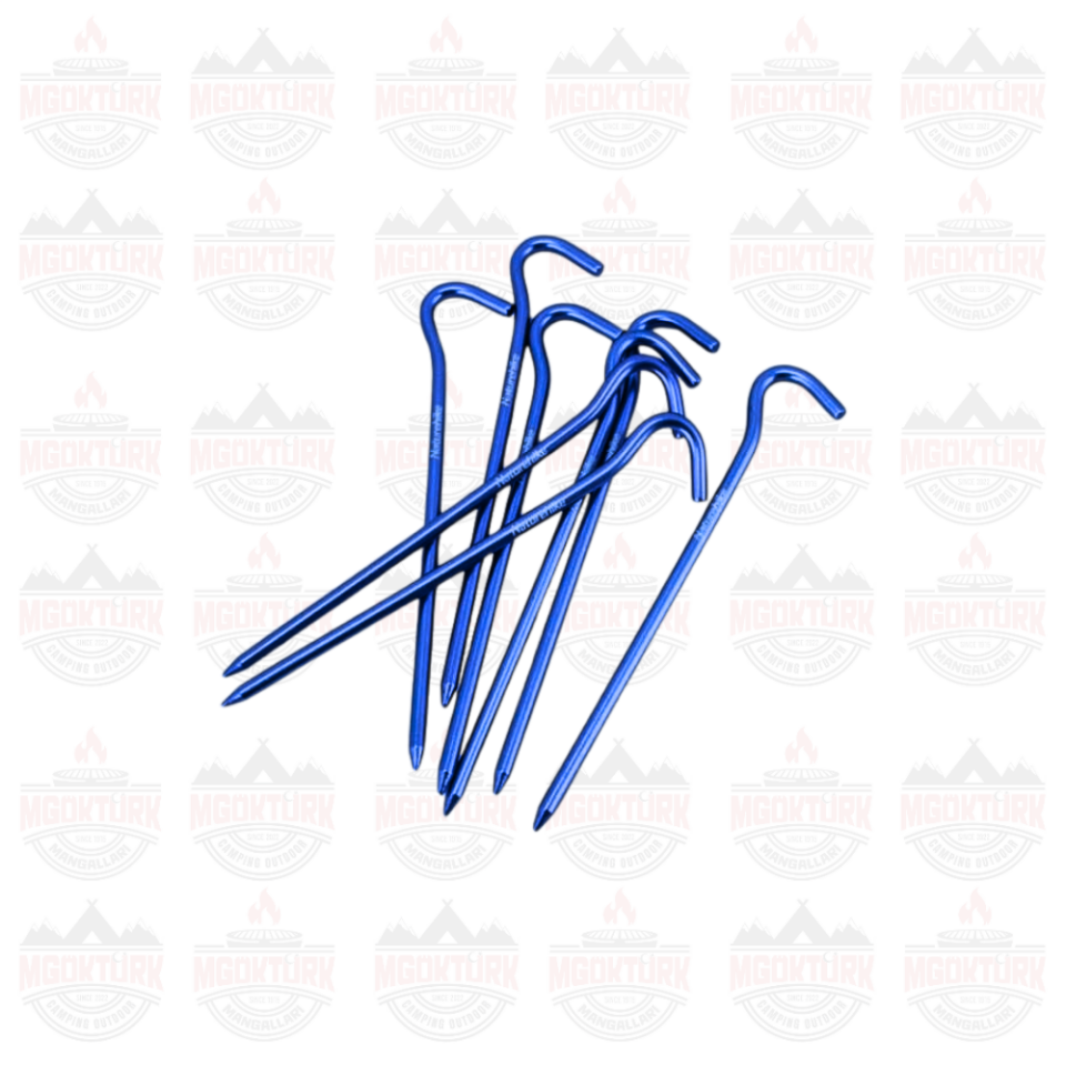 Naturehike C-Kafa 16 cm Çadır Kazığı [8 Pcs] Mavi
