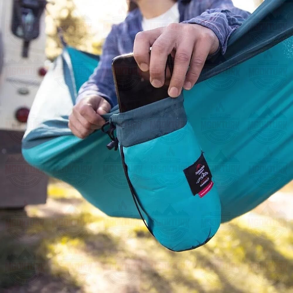 Naturehike Ultralight Swing Çift Kişilik Hamak |340T Pongee| Mavi