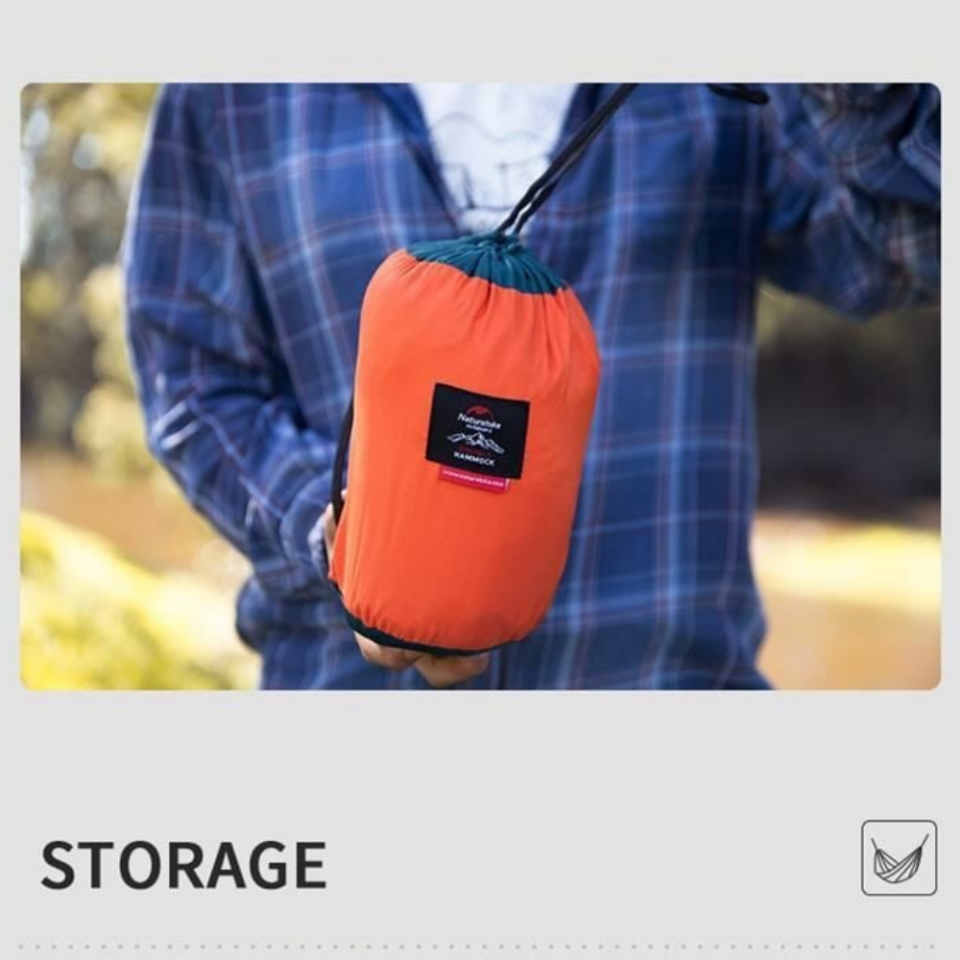 Naturehike Ultralight Swing Tek Kişilik Hamak |340T Pongee| Turuncu