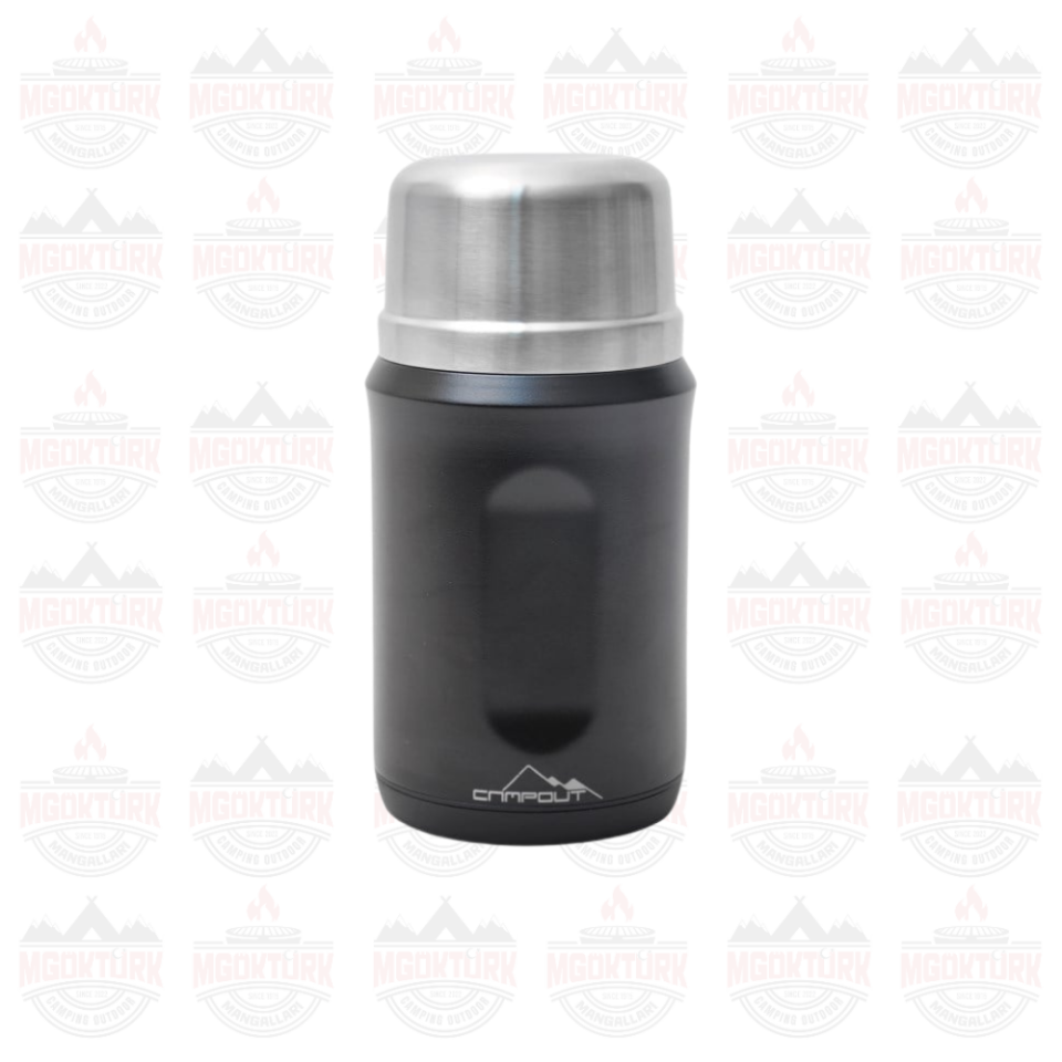 ÇİFT KATMANLI YEMEK TERMOSU SİYAH 600 ML