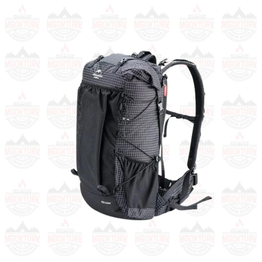 Naturehike Rock 60+5 Lt Trekking Sırt Çantası Dyneema Siyah