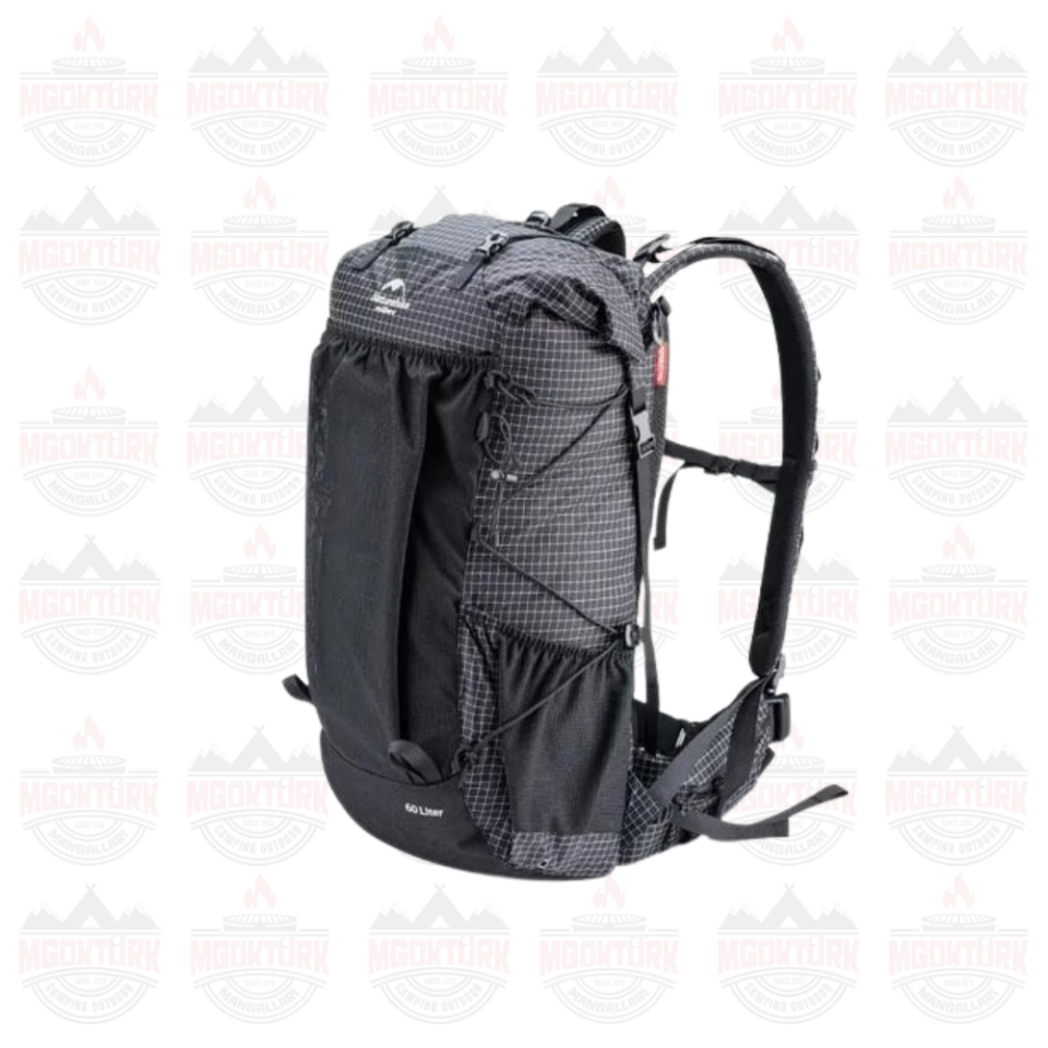 Naturehike Rock 60+5 Lt Trekking Sırt Çantası Dyneema Siyah