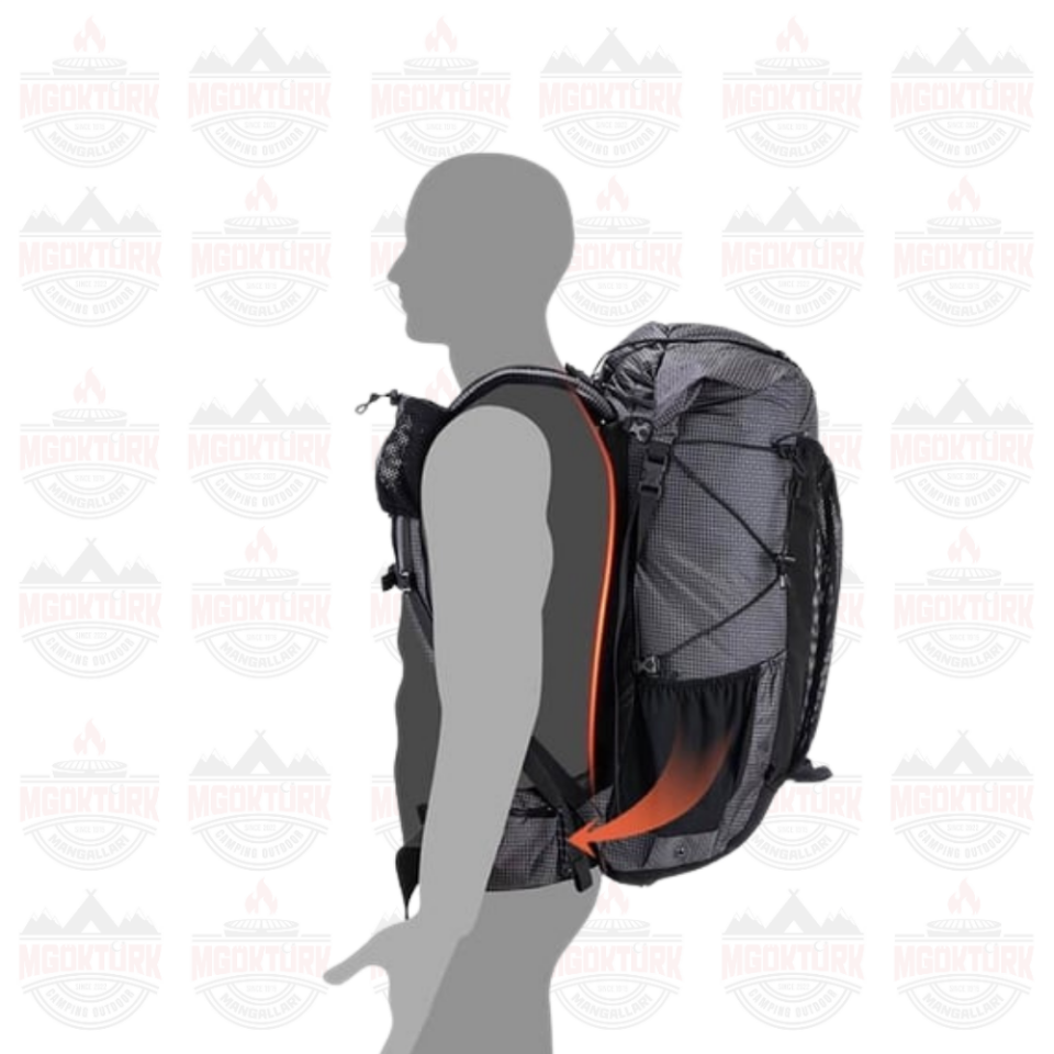 Naturehike Rock 60+5 Lt Trekking Sırt Çantası Dyneema Siyah