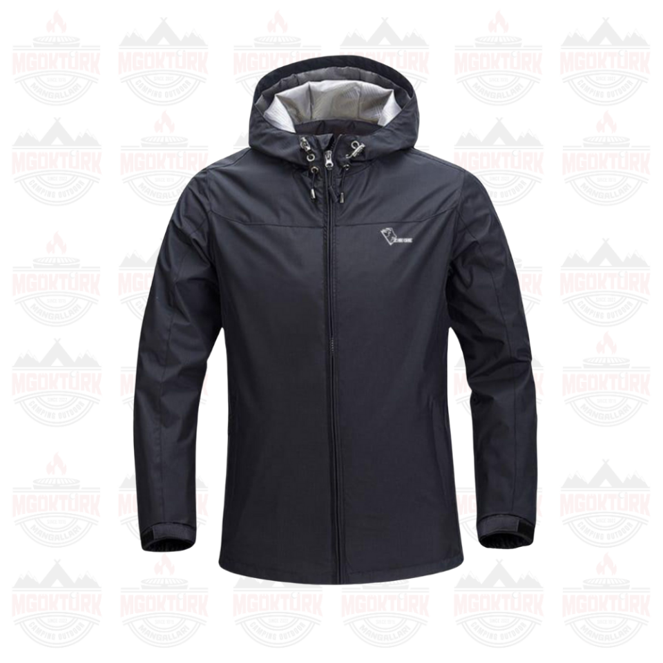 Ziege Regen Rain Coat Yağmurluk Mont Siyah