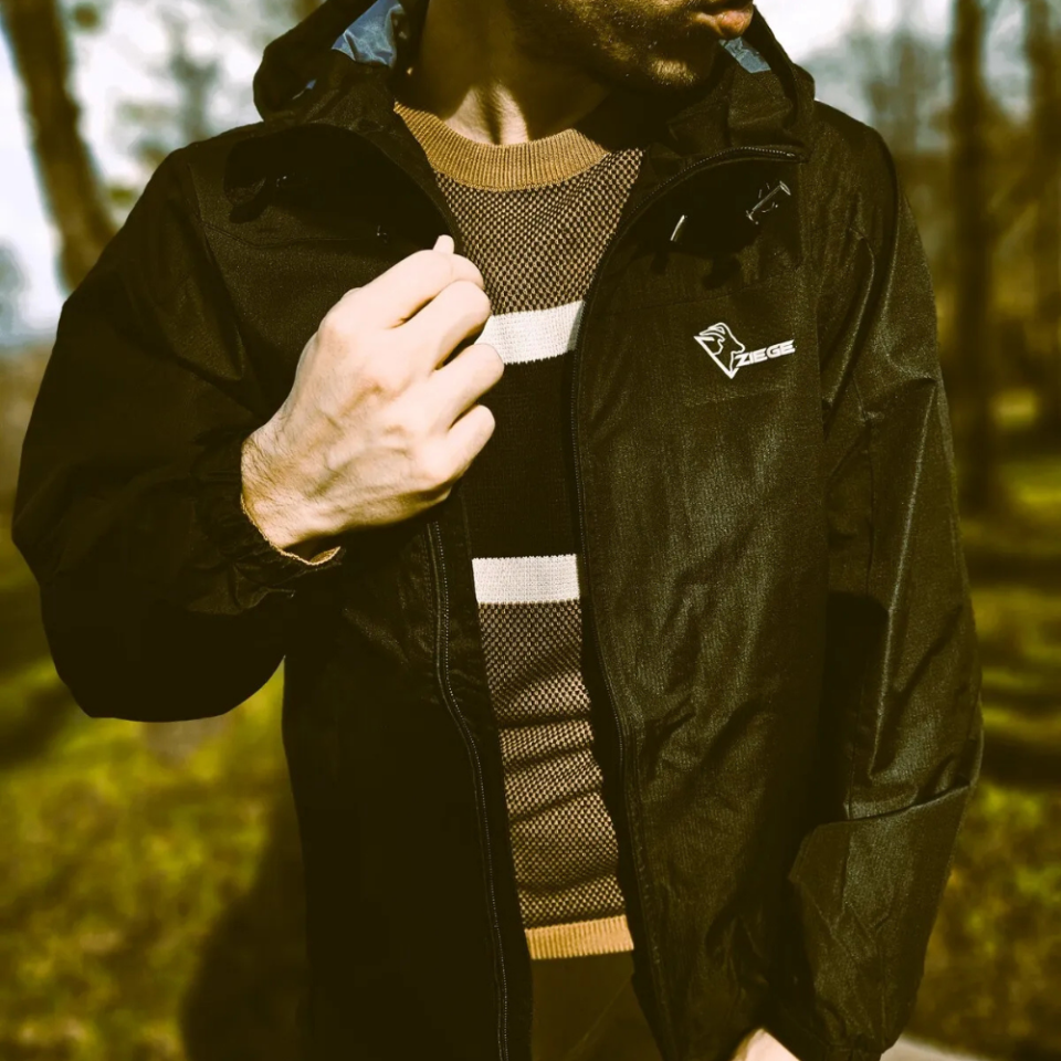 Ziege Regen Rain Coat Yağmurluk Mont Siyah