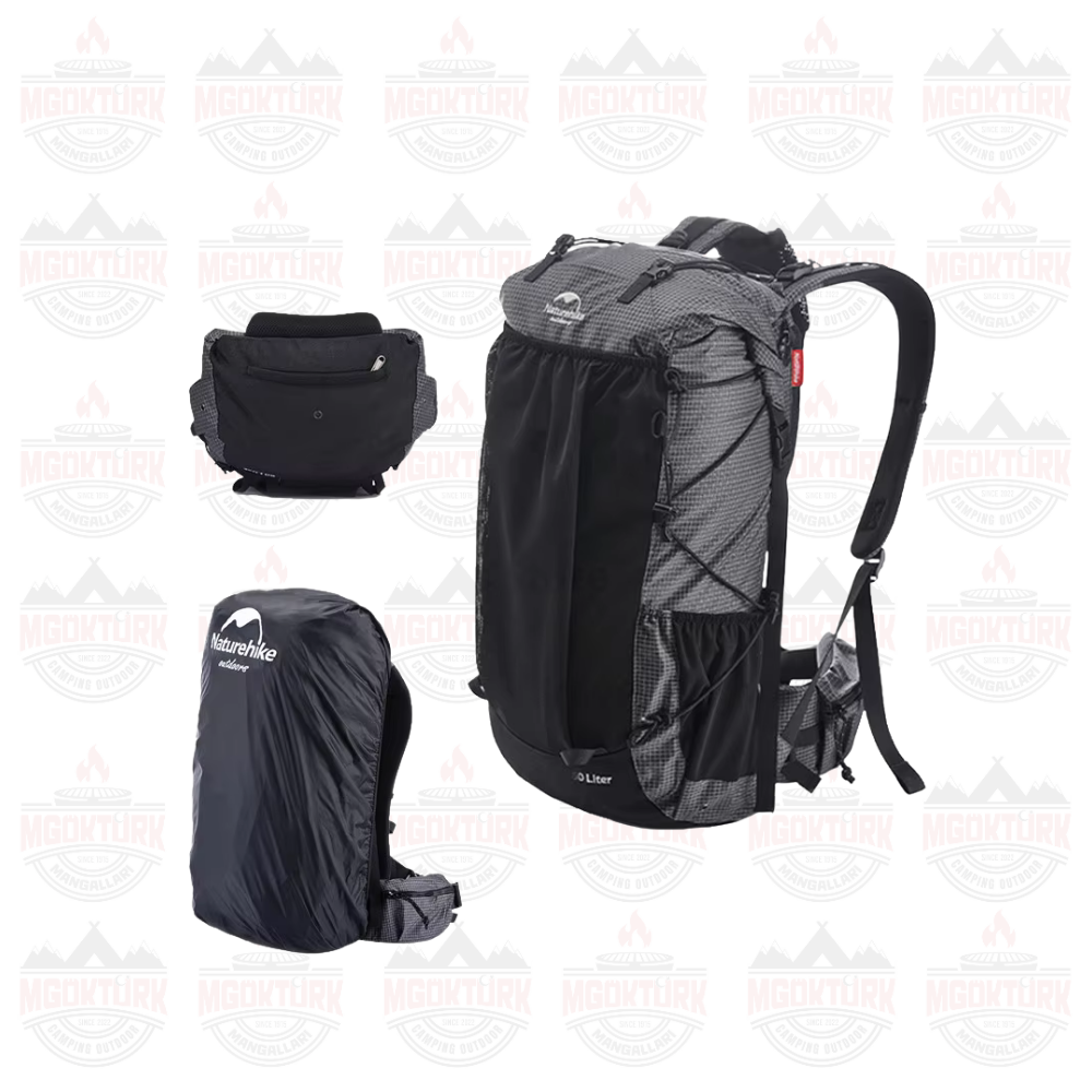 Naturehike Rock 60+5 Lt Trekking Sırt Çantası Siyah