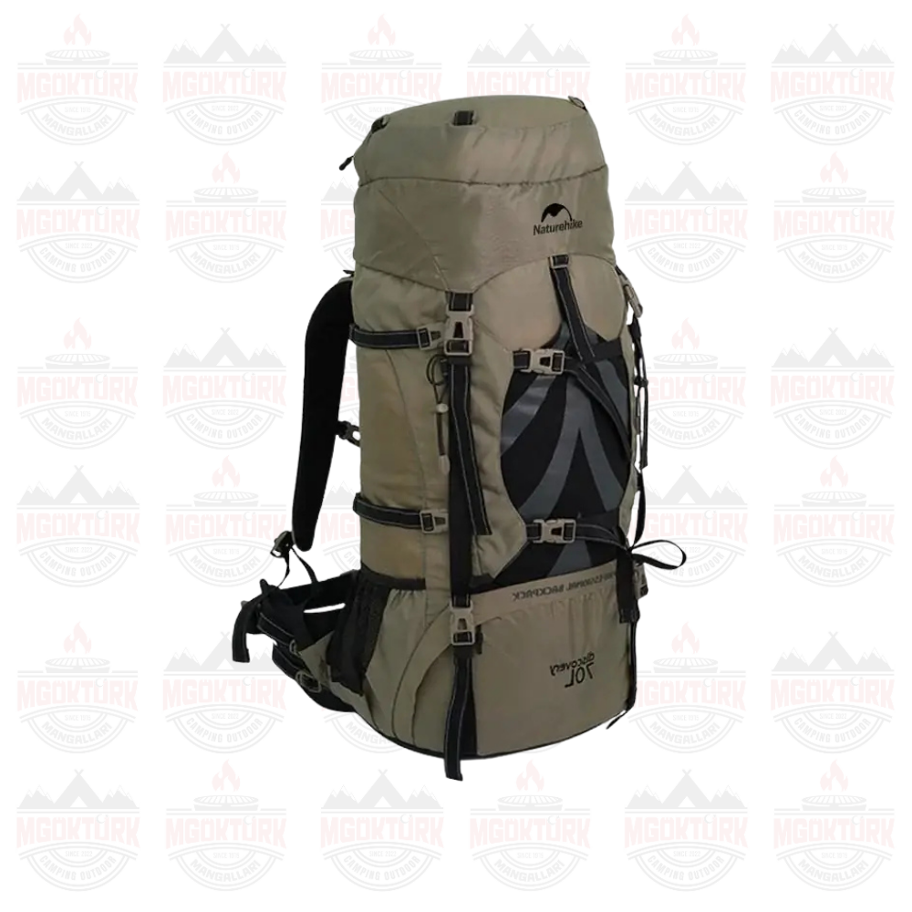 Naturehike Discovery 70+5 Lt Trekking Sırt Çantası Kahverengi