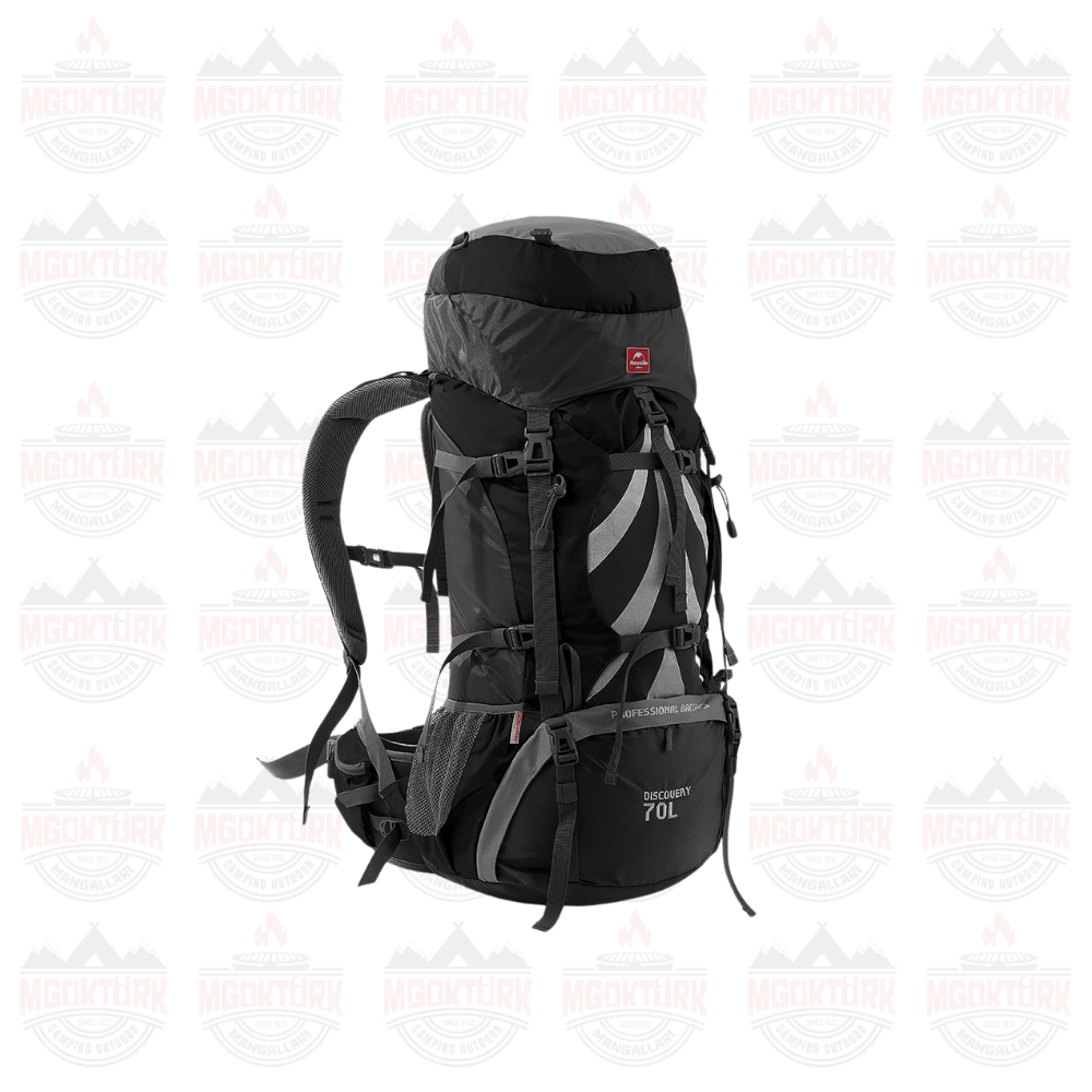 Naturehike Discovery 70+5 Lt Trekking Sırt Çantası Koyu Siyah