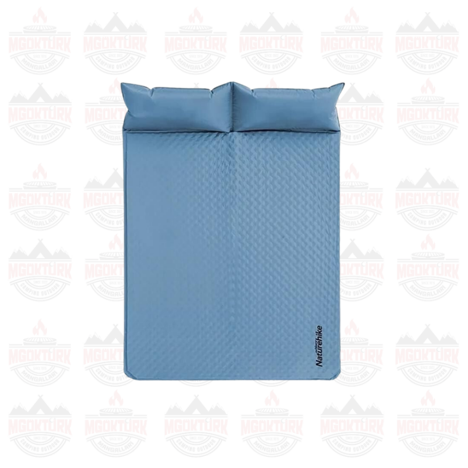 Naturehike Ultralight Çift Kişilik Şişme Kamp Matı | 185*130*2.5 cm | Mavi